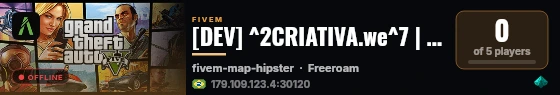 [DEV] ^2CRIATIVA.we^7 | discord.gg/cidadehaven live status badge