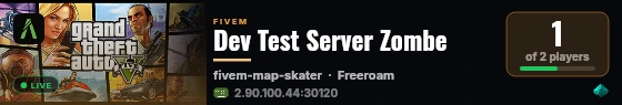 Dev Test Server Zombe live status badge