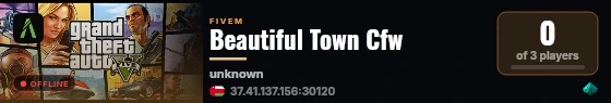 Beautiful Town Cfw live status badge