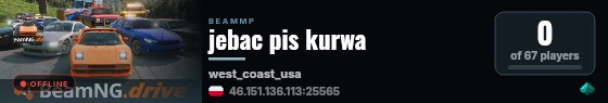 jebac pis kurwa live status badge