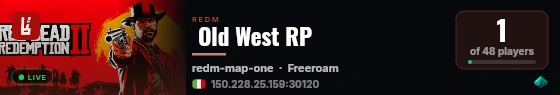  Old West RP live status badge