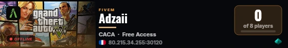 Adzaii live status badge