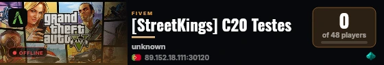 [StreetKings] C20 Testes live status badge