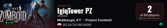 IgiqTower PZ live status badge