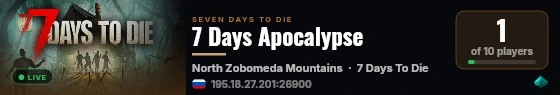 7 Days Apocalypse live status badge