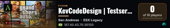 KevCodeDesign | Testserver live status badge