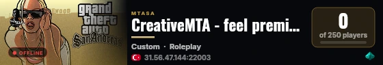 CreativeMTA - feel premium live status badge