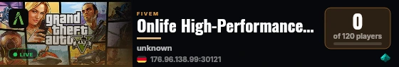 Onlife High-Performance RP live status badge