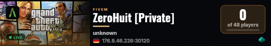 ZeroHuit [Private] live status badge