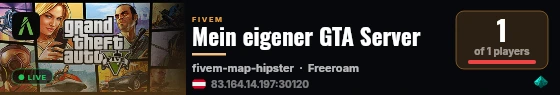 Mein eigener GTA Server live status badge
