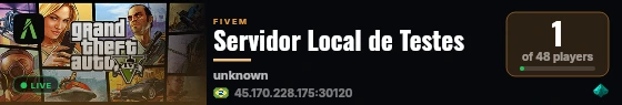 Servidor Local de Testes live status badge
