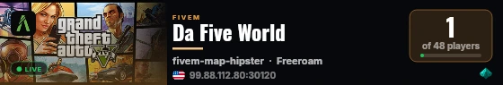 Da Five World live status badge