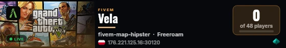Vela live status badge