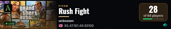 Rush Fight live status badge