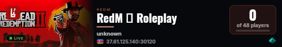RedM │ Roleplay live status badge