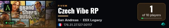 Czech Vibe RP live status badge