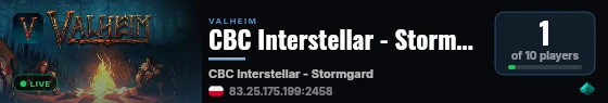 CBC Interstellar - Stormgard live status badge