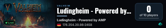 Ludingheim - Powered by AMP live status badge