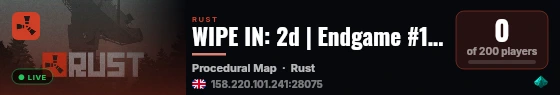 WIPE IN: 2d | Endgame #10 | EU 2x Vanilla+ | Wed | Solo Duo Tri live status badge