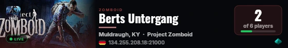 Berts Untergang live status badge