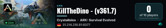 KillTheDino - (v361.7) live status badge