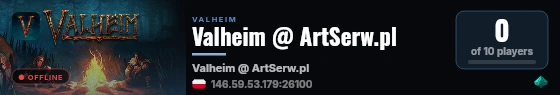 Valheim @ ArtSerw.pl live status badge
