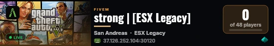 strong | [ESX Legacy] live status badge