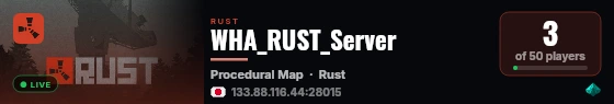 WHA_RUST_Server live status badge