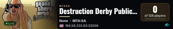 Destruction Derby Public/Ranked/CW/Clanwar Server #5 live status badge