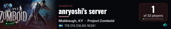 anryoshi's server live status badge