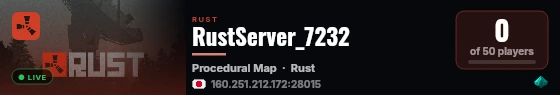 RustServer_7232 live status badge