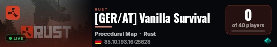 [GER/AT] Vanilla Survival live status badge