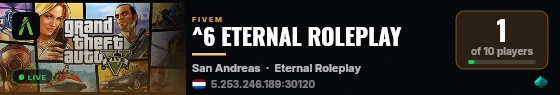 ^6 ETERNAL ROLEPLAY live status badge