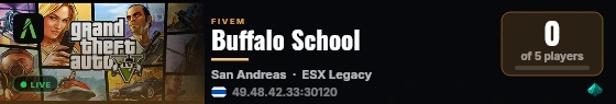 Buffalo School live status badge