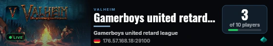 Gamerboys united retard league live status badge