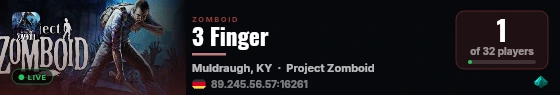 3 Finger live status badge