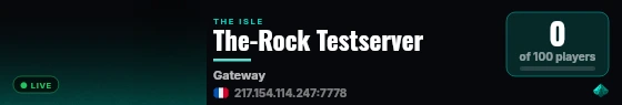 The-Rock Testserver live status badge
