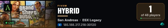 HYBRID live status badge