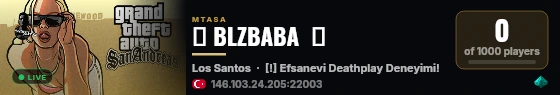 ✦ BLZBABA  ✦ live status badge