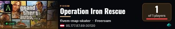 Operation Iron Rescue live status badge