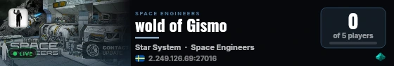 World off Gismo live status badge