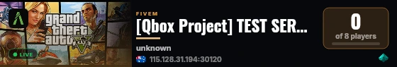 [Qbox Project] TEST SERVER live status badge