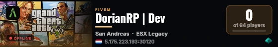 DorianRP | Dev live status badge