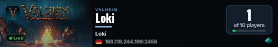 Loki live status badge