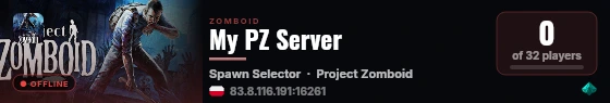 My PZ Server live status badge