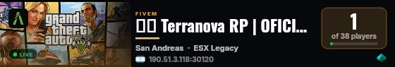 🇦🇷 Terranova RP | OFICIAL & SEGURO live status badge