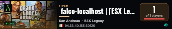  falco-localhost | [ESX Legacy] live status badge