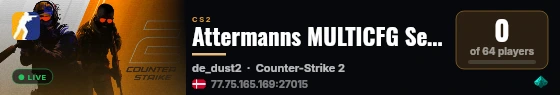Attermanns MULTICFG Server live status badge