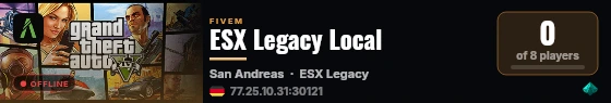 ESX Legacy Local live status badge
