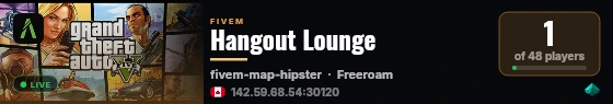 Hangout Lounge live status badge